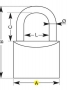 IBFM, Lucchetto Ottone 70 mm 6pz